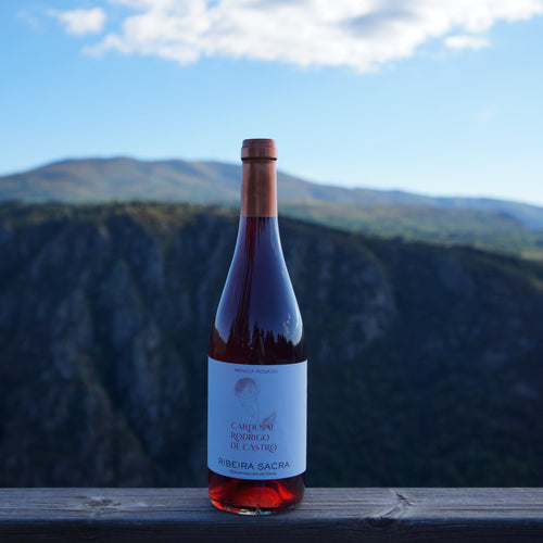Bottle of Cardenal Rodrigo de Castro Rosado 2023 rosé wine from Ribeira Sacra