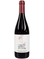 Upright bottle of Cardenal Rodrigo de Castro Tinto 2024 Mencía, Ribeira Sacra, made without added sulfites