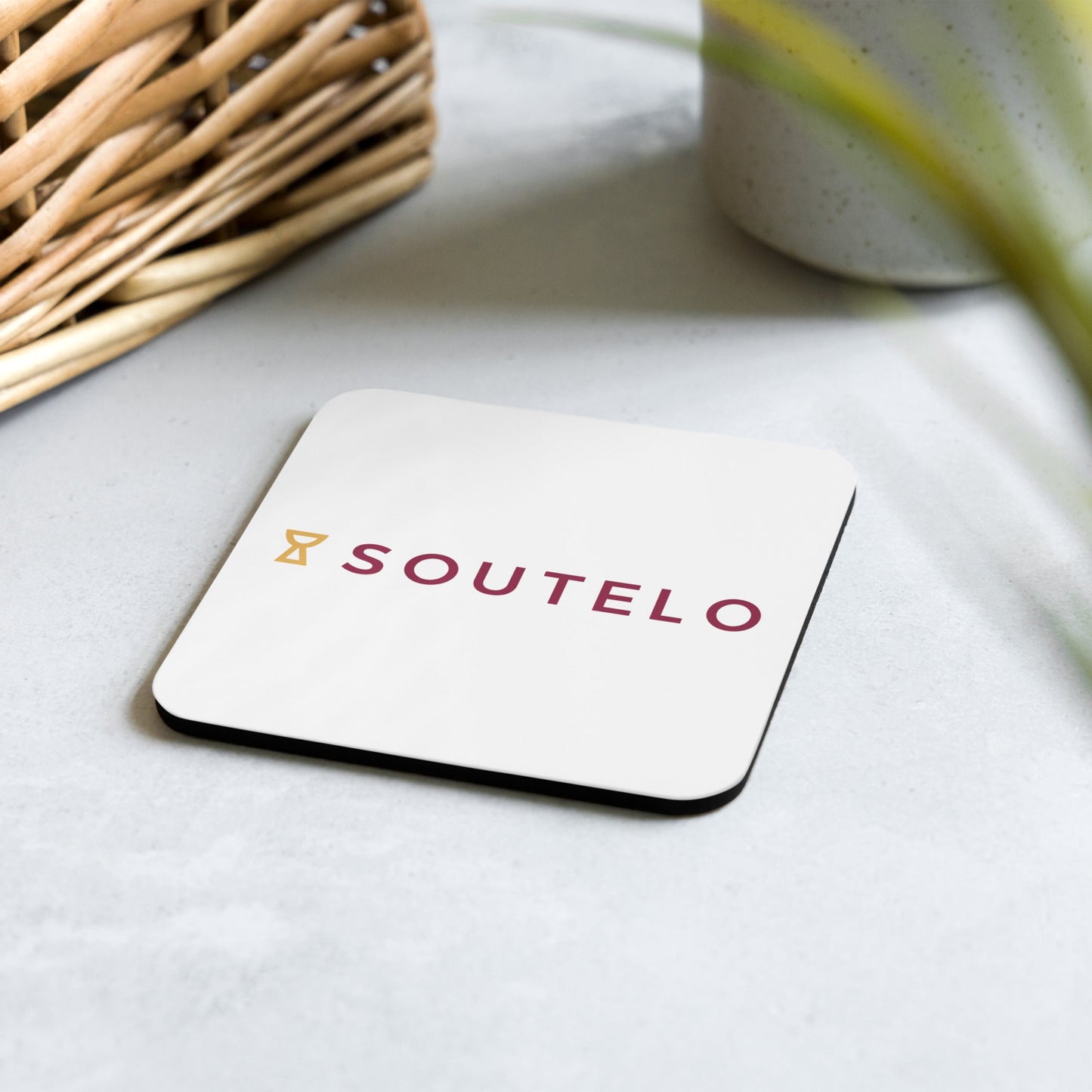 Bodega Soutelo cork-back coaster included in the Ribeira Sacra Tasting Gift Set