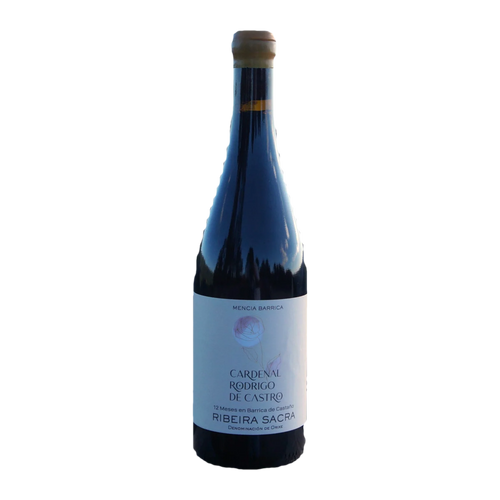 Cardenal Rodrigo de Castro Barrica 12 Meses, chestnut barrel aged Mencia bottle