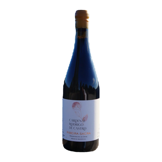 Cardenal Rodrigo de Castro Barrica 7 Meses, chestnut barrel aged Mencia bottle