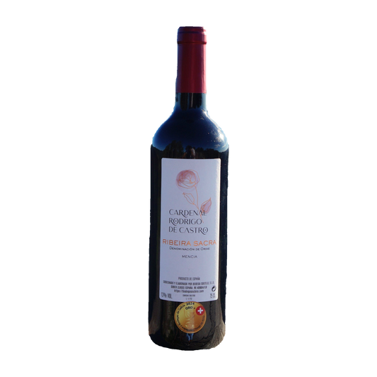 Cardenal Rodrigo de Castro Tinto 2022, Ribeira Sacra Mencía red wine bottle