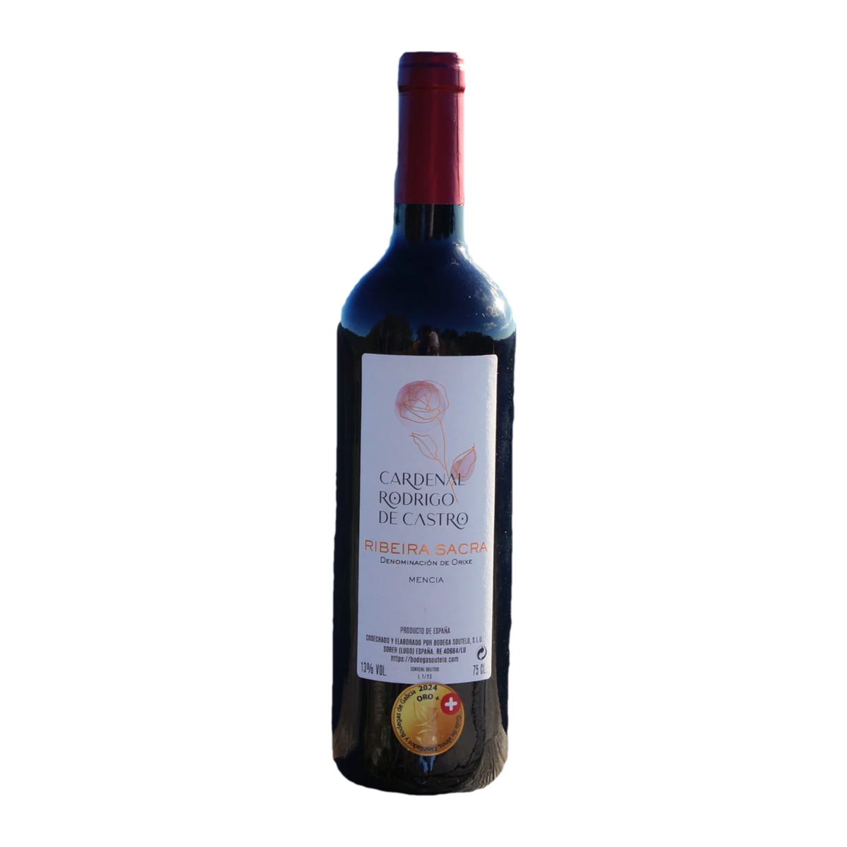 Cardenal Rodrigo de Castro Tinto 2022, Ribeira Sacra Mencia red wine bottle