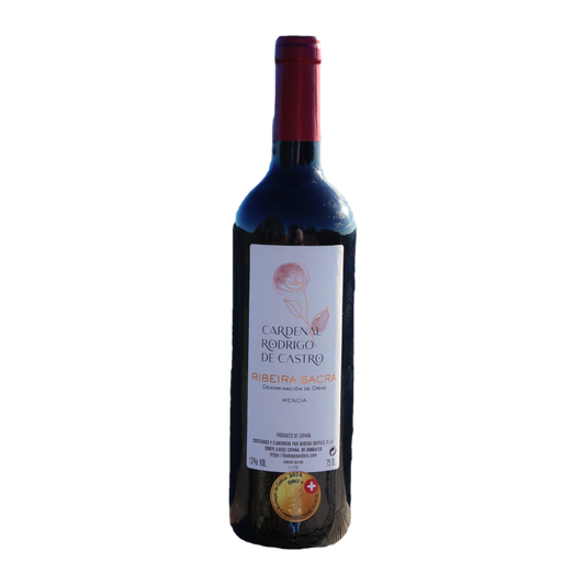 Cardenal Rodrigo de Castro Tinto 2021, Ribeira Sacra Mencia red wine bottle
