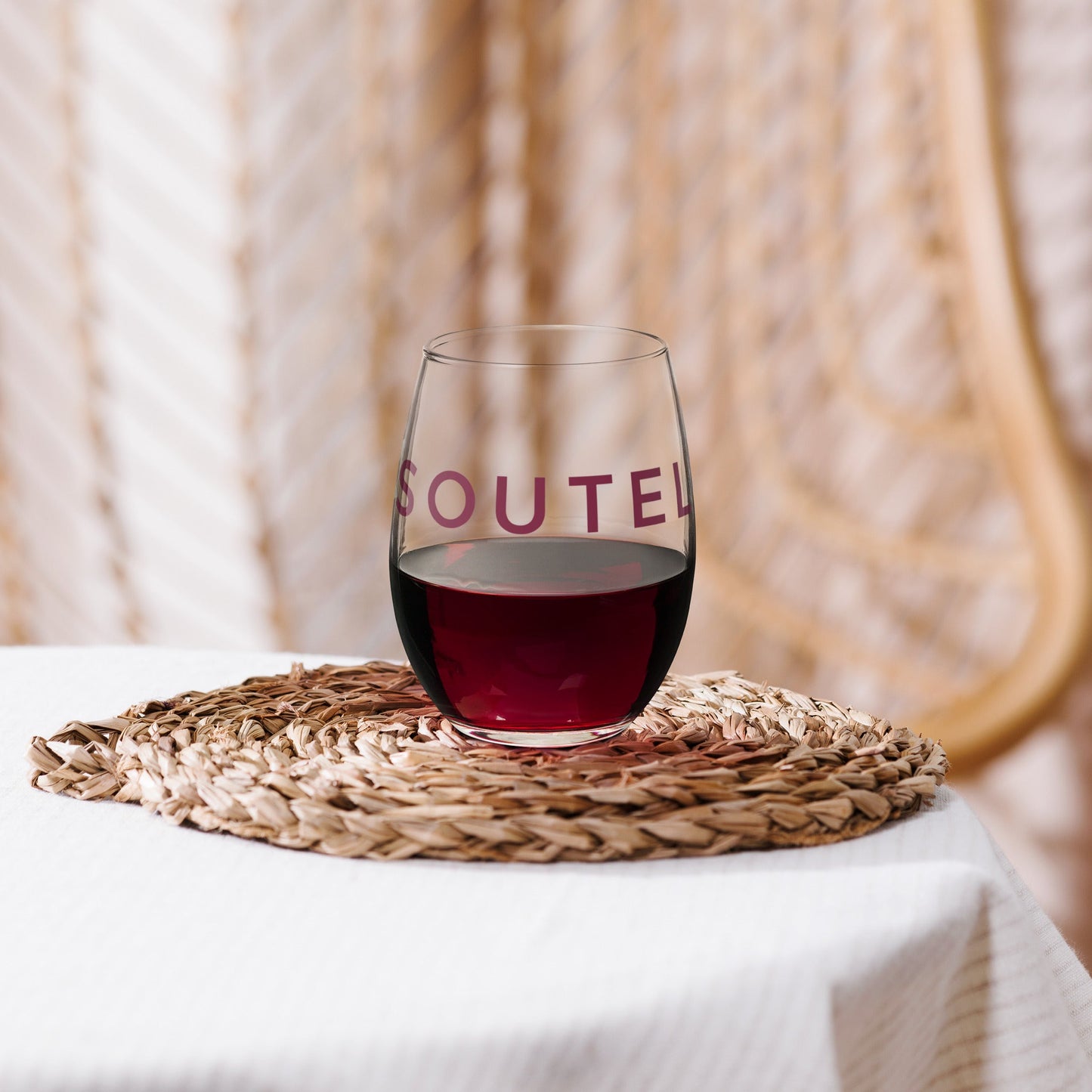 Bodega Soutelo stemless wine glass included in the Ribeira Sacra Tasting Gift Set